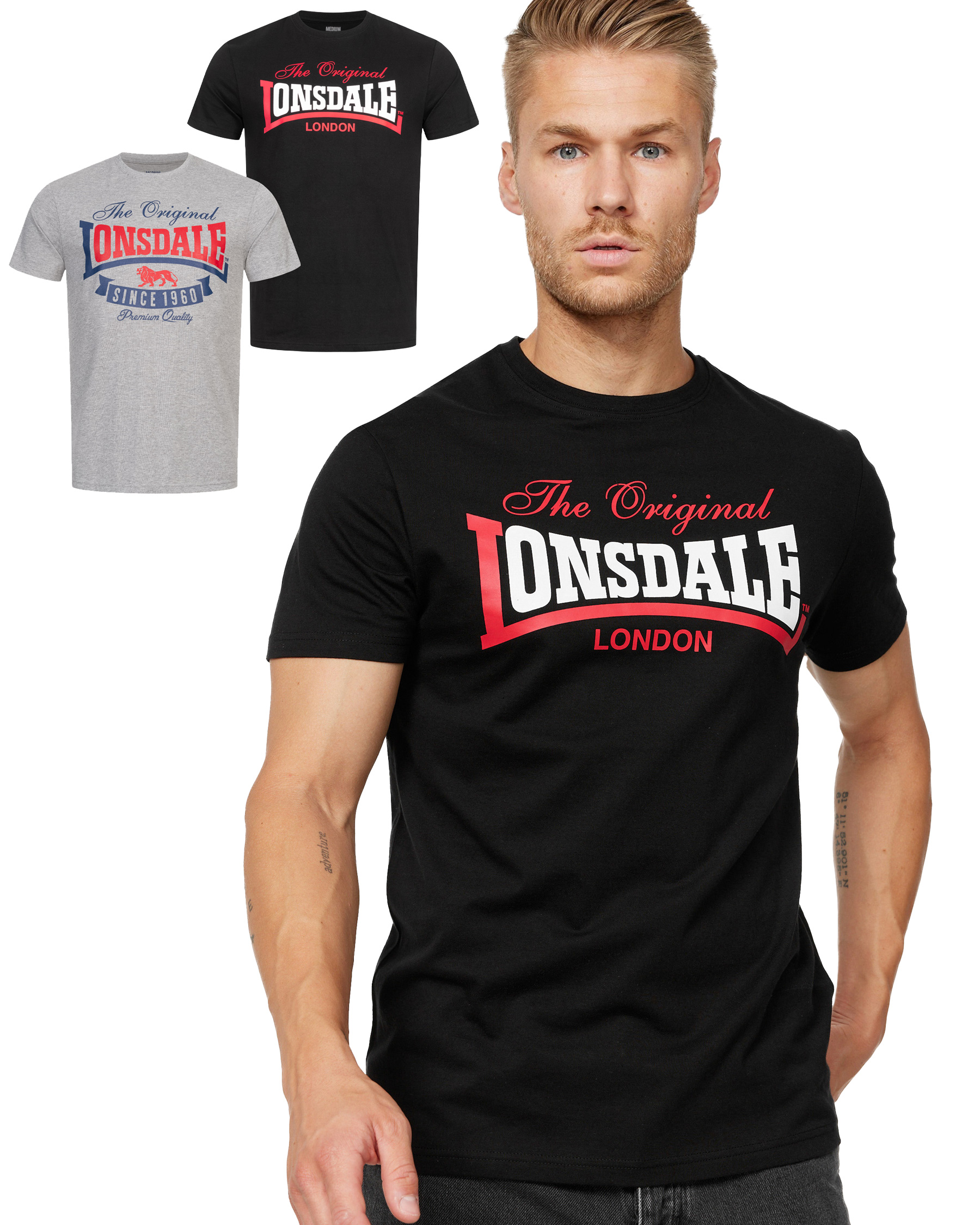 Lonsdale Doppelpack T-Shirts Gearach